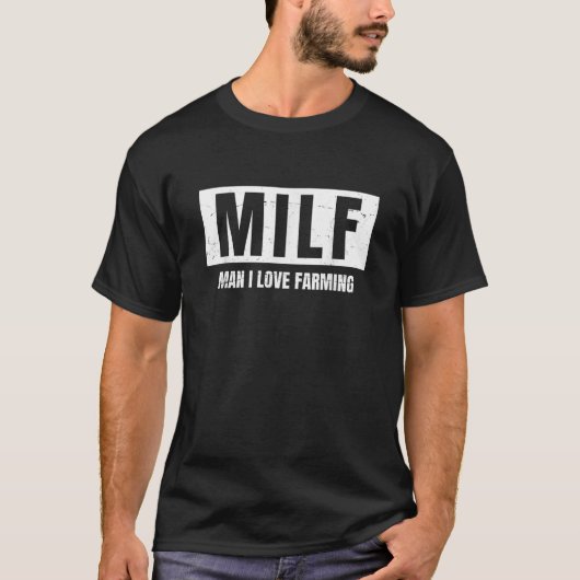 MILFマンIラブ農業ヴィンテージ Tシャツ (正面)