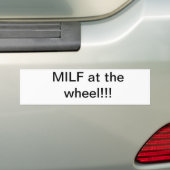 MILF バンパーステッカー (車上)