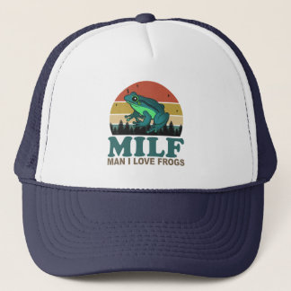 MILF マン カエル大好き おもしろ カエル好き アンフィビアン キャップ