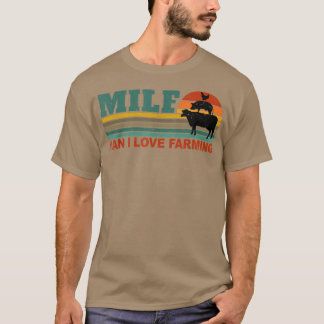 MILF-Man Iラブ農業おもしろい農家農業レトロ Tシャツ