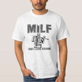 Milf man i love魚釣り tシャツ