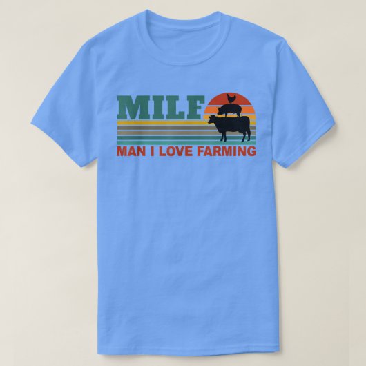 MILF-Man I Love Farming Funny Farmer Farming Retro Tシャツ (デザイン正面)