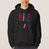Milf Man I Love Fireworks American Th Of July Me パーカ (正面)