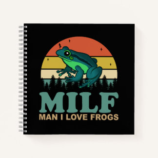 MILF Man I Love Frogs おもしろい両生類カエル愛好家 ノートブック
