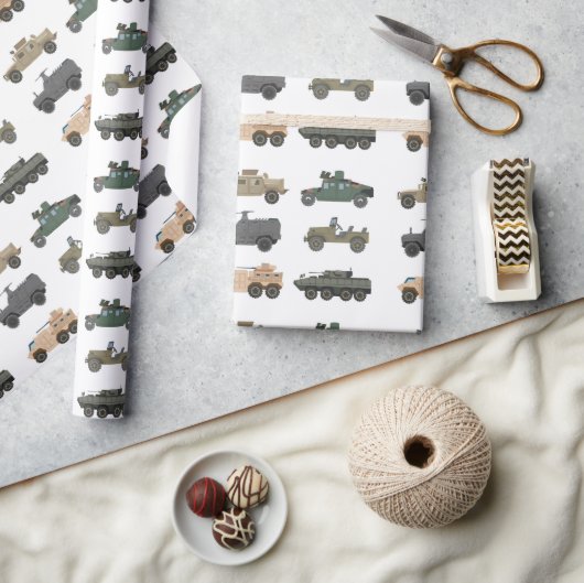 Military ラッピングペーパー (クラフト)