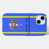 Military Air Force Defense emblem personalize  Case-Mate iPhoneケース (裏面 (横))