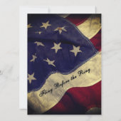 Military American Flag Bridal Shower Invitation 招待状 (裏面)
