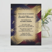 Military American Flag Bridal Shower Invitation 招待状 (スタンド正面)