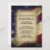 Military American Flag Bridal Shower Invitation 招待状 (正面)