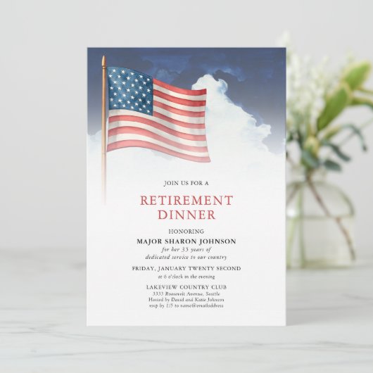 Military American Flag Retirement 招待状 (スタンド正面)