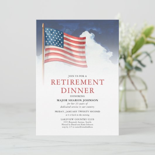 Military American Flag Retirement 招待状 (スタンド正面)