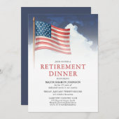 Military American Flag Retirement 招待状 (正面/裏面)