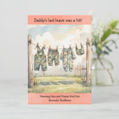 Military Baby Shower Digital Download Invitation 招待状 (スタンド正面)