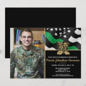 Military Basic Training Graduation Patriotic Photo 招待状 (正面/裏面)