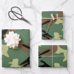 Military Camo Camouflage Wrapping Paper Sheets ラッピングペーパーシート<br><div class="desc">Our wrapping paper comes in a set of three conveniently pre-cut sheets. Ideal for gift wrapping,  for all occasions related to armed services,  service men and women,  and military family related occasions such as retirements,  homecoming,  etc.  Each sheet is customizable.</div>