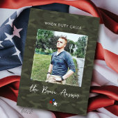 Military Camo Photo Farewell I Going Away Party 招待状