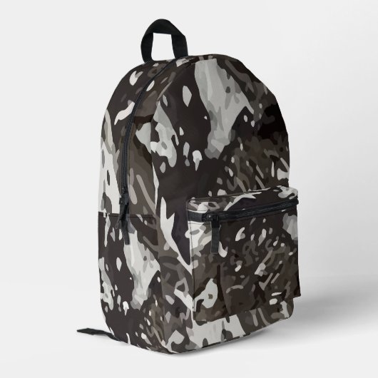 Military Camouflage Design プリントバックパック (裏面左端)