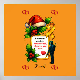 Military Christmas Family Matching – Christ ポスター