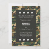 Military Enlist Camo Photo Graduation Announcement 招待状 (裏面)
