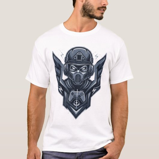 Military Gamer Emblem T-Shirt Tシャツ (正面)