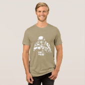 Military Gamer Skull Helmet Design T-Shirt トライブレンドＴシャツ (正面全面)