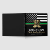 Military Graduation Thin Green Line Flag Army ゲストブック (全面)