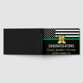 Military Graduation Thin Green Line Flag Army ゲストブック (全面)