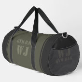 Military Green Gym Bag Custom Name ダッフルバッグ (右コーナー)