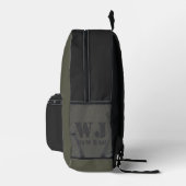 Military Green Gym Bag Custom Name プリントバックパック (右)