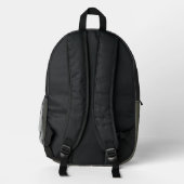 Military Green Gym Bag Custom Name プリントバックパック (裏面)