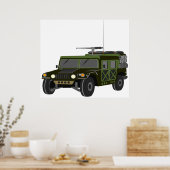 Military Humvee Off-Road Tactical Vehicle ポスター (キッチン)