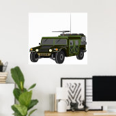 Military Humvee Off-Road Tactical Vehicle ポスター (ホームオフィス)