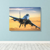 Military jet キャンバスプリント (インサイチュ (ウッドフロア))