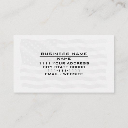 Military & Law Enforcement Professional Honor Duty 名刺 (裏面)