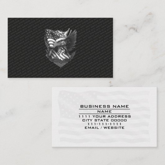 Military & Law Enforcement Professional Honor Duty 名刺 (正面/裏面)