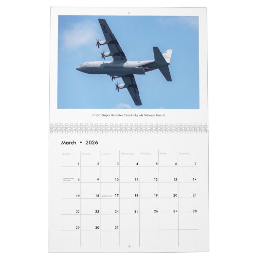 Military Lineup Calendar カレンダー (3月 2026)