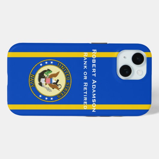 Military Navy Defense emblem personalize Case-Mate iPhoneケース (裏面 (横))