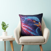 Military Patriotic Neon Eagle Artwork クッション (椅子)