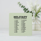 Military Phonetic Alphabet Alpha Zulu 招待状 (スタンド正面)