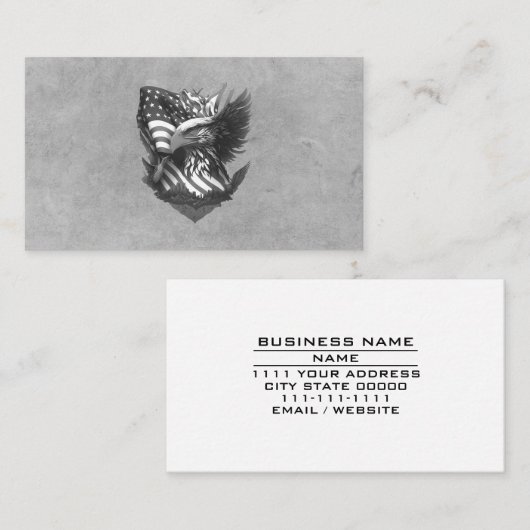 Military Recruiter Law Enforcement USA Eagle 名刺 (正面/裏面)