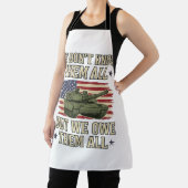 Military Remembrance Tank Patriotic Shirt Design_1 エプロン (インサイチュ)