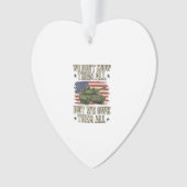 Military Remembrance Tank Patriotic Shirt Design_1 オーナメント (正面)