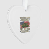 Military Remembrance Tank Patriotic Shirt Design_1 オーナメント (正面)