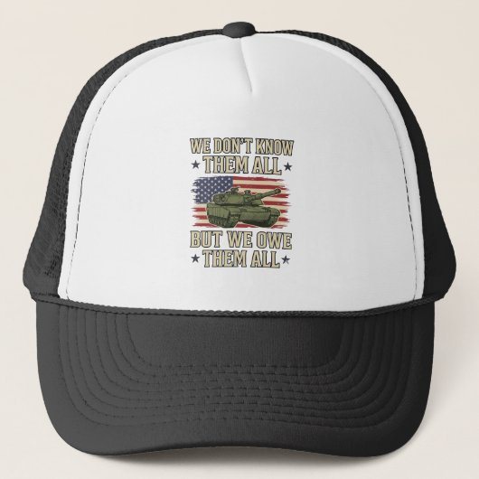 Military Remembrance Tank Patriotic Shirt Design_1 キャップ (正面)