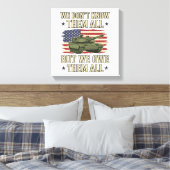 Military Remembrance Tank Patriotic Shirt Design_1 キャンバスプリント (インサイチュ (寝室))