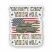 Military Remembrance Tank Patriotic Shirt Design_1 シール (正面)