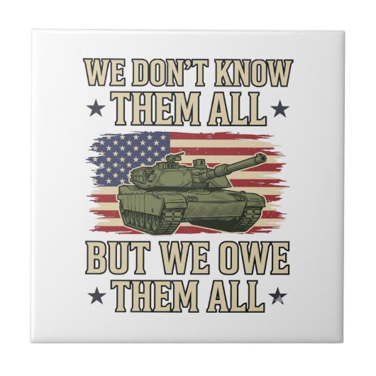Military Remembrance Tank Patriotic Shirt Design_1 タイル (正面)