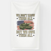 Military Remembrance Tank Patriotic Shirt Design_1 横断幕 (縦)