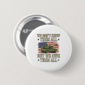 Military Remembrance Tank Patriotic Shirt Design_1 缶バッジ (正面&裏面)