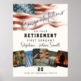 Military Retirement Congratulations Poster ポスター